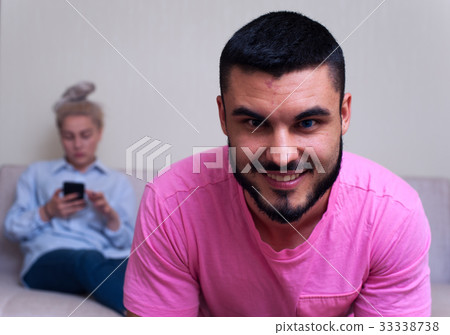 Young couple having relations problems 33338738