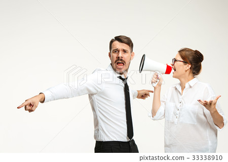 Listening, Megaphone, Shouting. 33338910