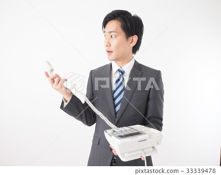 與企業電話的商人 33339478