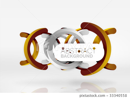 Modern 3d ring vector abstract background Modern 3d ring vector abstract background 33340558