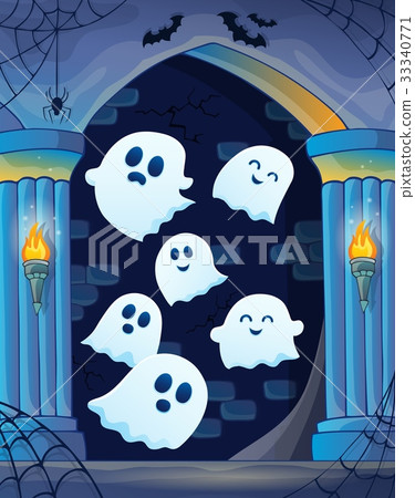 Ghosts in haunted castle theme 4 33340771