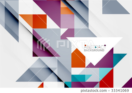 Triangle pattern design background - Stock Illustration [33341069] - PIXTA
