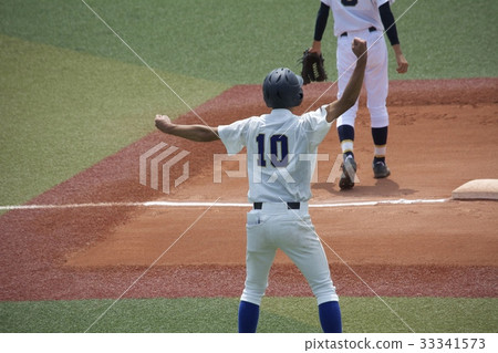 High School Baseball Runner Coach 33341573