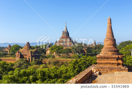 Bagan buddha tower at day Bagan buddha tower at day 33341969