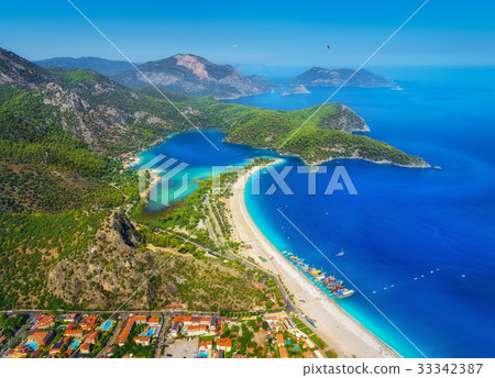 Amazing aerial view of Blue Lagoon in Oludeniz Amazing aerial view of Blue Lagoon in Oludeniz 33342387