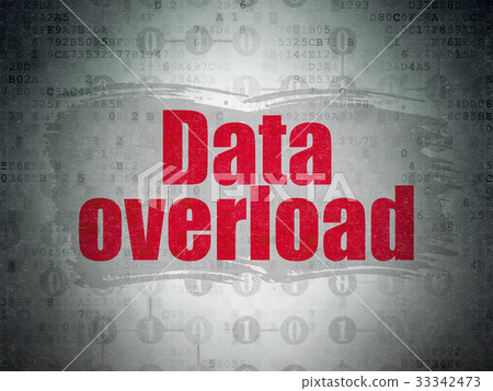 Data concept: Data Overload on Digital Data Paper 33342473