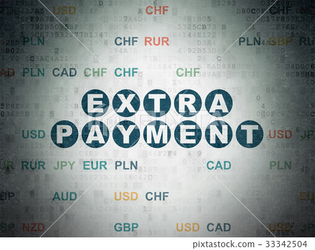 Banking concept: Extra Payment on Digital Data Banking concept: Extra Payment on Digital Data 33342504