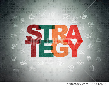 Business concept: Strategy on Digital Data Paper 33342633