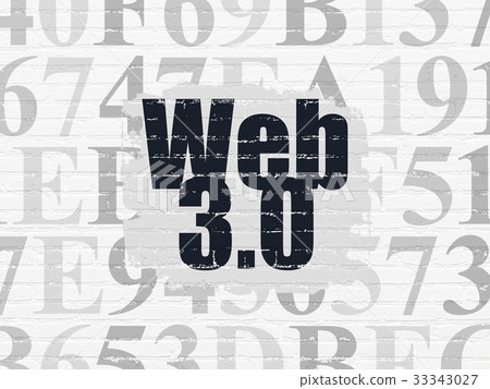 Web development concept: Web 3.0 on wall Web development concept: Web 3.0 on wall 33343027