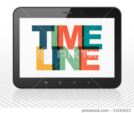 Timeline concept: Tablet Pc Computer with Timeline Timeline concept: Tablet Pc Computer with Timeline 33343033