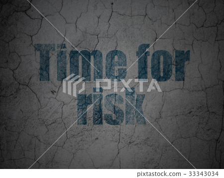 Timeline concept: Time For Risk on grunge wall Timeline concept: Time For Risk on grunge wall 33343034