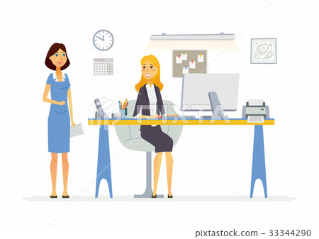 Office Scene - modern vector cartoon business 33344290