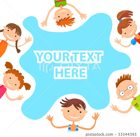 banner kid child Funny cartoon character. Vector banner kid child Funny cartoon character. Vector 33344393