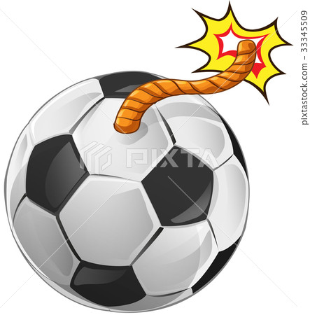 Abstract football shaped like a bomb. Abstract football shaped like a bomb. 33345509