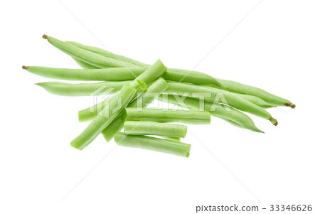 Green beans isolated on white background. Green beans isolated on white background. 33346626