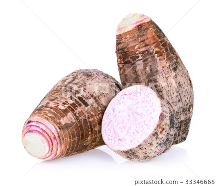 Taro isolated on white background Taro isolated on white background 33346668