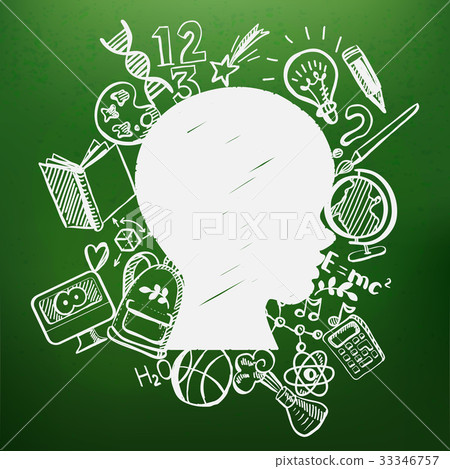 Kids contour with doodles Kids contour with doodles 33346757