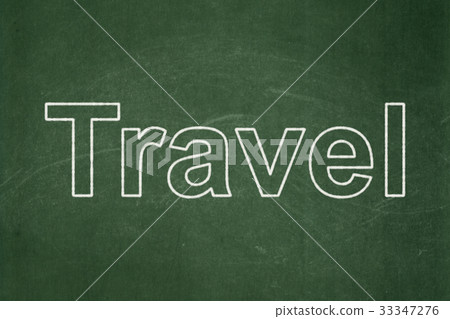 Holiday concept: Travel on chalkboard background 33347276