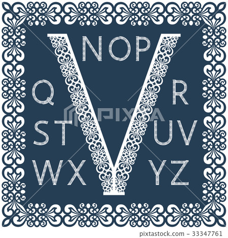 Templates for cutting out letters.English alphabet 33347761