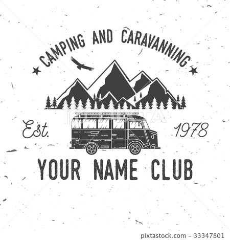 Camping and caravaning club. Vector illustration. 33347801