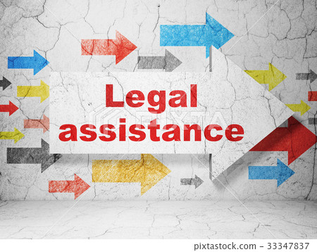 Law concept: arrow with Legal Assistance on grunge Law concept: arrow with Legal Assistance on grunge 33347837