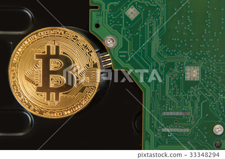 Bitcoin coin with HDD Bitcoin coin with HDD 33348294