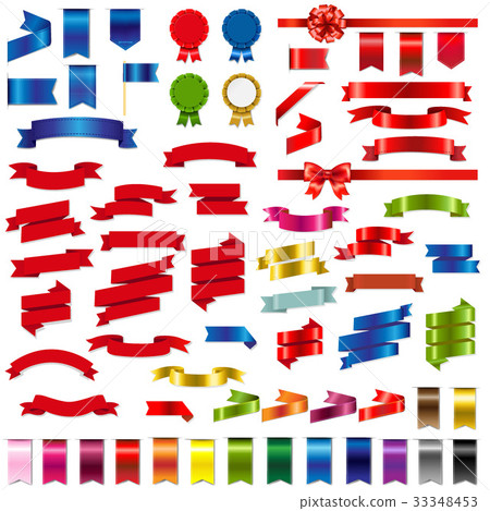 Colorful Big Ribbons Set - Stock Illustration [33348453] - PIXTA