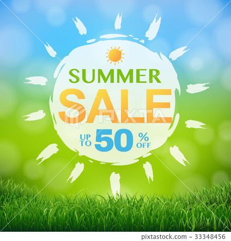 Discount Poster With Grass Border Discount Poster With Grass Border 33348456