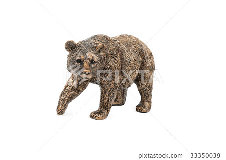 Bronze bear lifted his paw 33350039