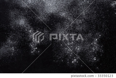 Baking concept on black background, sprinkled Baking concept on black background, sprinkled 33350123