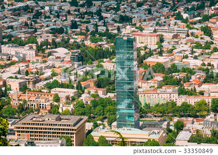 Tbilisi Georgia. Aerial View Of New Glass Tbilisi Georgia. Aerial View Of New Glass 33350849