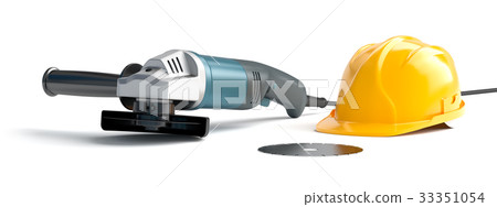 angle grinder and construction helmet angle grinder and construction helmet 33351054