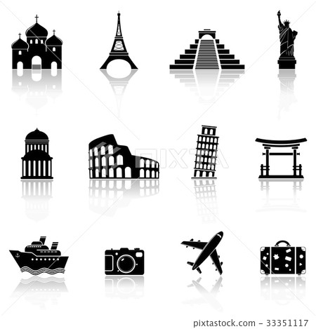 Travel and landmarks icons Travel and landmarks icons 33351117