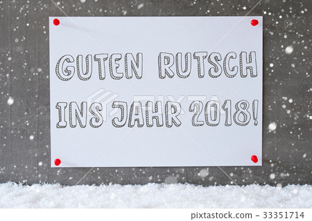 Cement Wall, Guten Rutsch 2018 Means New Year Cement Wall, Guten Rutsch 2018 Means New Year 33351714