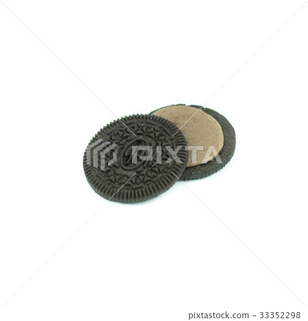 Chocolate cookies with coffee creme filing  Chocolate cookies with coffee creme filing  33352298