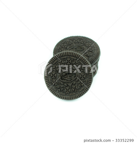 Chocolate cookies with coffee creme filing  Chocolate cookies with coffee creme filing  33352299