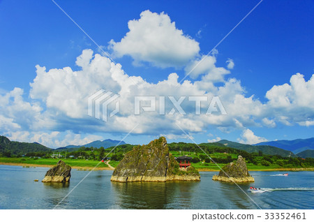 船，Dodam Sambong，丹陽，忠北，韓國 33352461