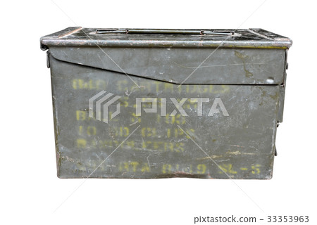 Vintage green case isolated 33353963