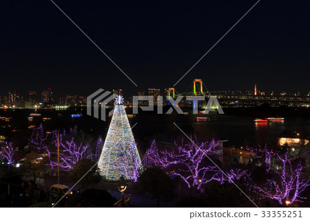 Christmas illumination and Rainbow Bridge 33355251