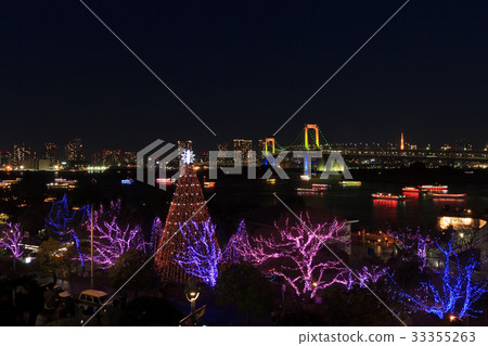 Christmas illumination and Rainbow Bridge 33355263