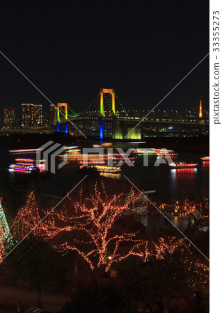 聖誕節照明和彩虹橋 33355273