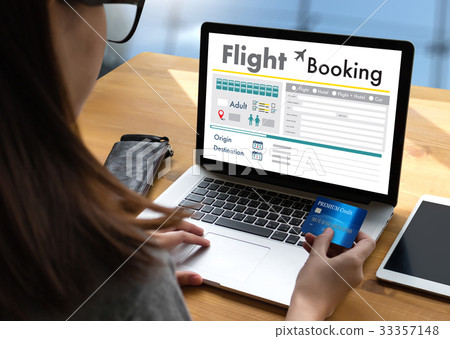 GO Flight Booking Air Online Ticket Book Concept 33357148