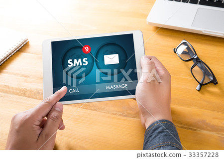 SMS Messaging Communication Notification Alert  33357228