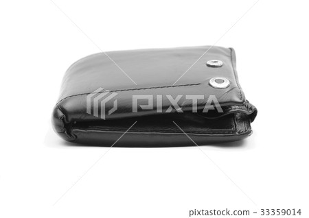 One leather purse on a white background One leather purse on a white background 33359014