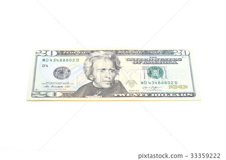 $ 20 bill $ 20 bill 33359222