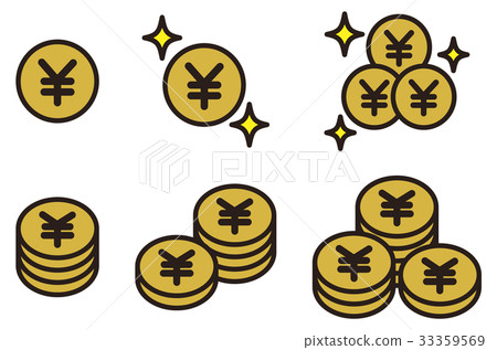 Illustration of money, cash, coin, virtual currency, bitcoin 33359569