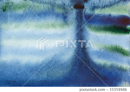 Blue green watercolor abstraction 33359986