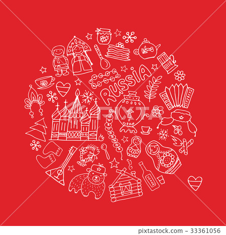 Russia, icons collection. Sketch for your design 33361056
