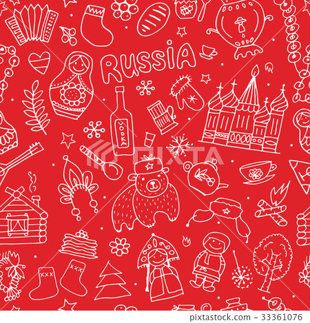Russia, seamless pattern for your design 33361076
