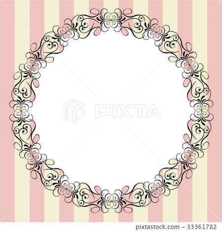 簡單的複古裝飾|顏色，邊框，圓|復古裝飾品 33361782